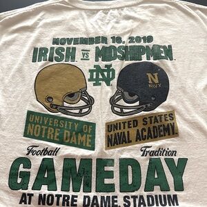 (2) LSU and Notre Dame T-shirts
